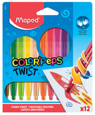 24 Crayons de cire TWIST - maped coloriage 