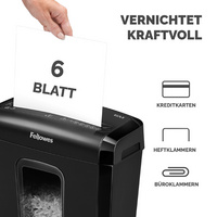 Fellowes Destructeur de documents Powershred 6M, noir