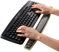 Fellowes Repose-poignet pour clavier Photo Gel, noir/blanc