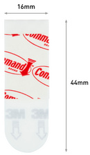 3M Command Languette autocollante pour posters, S, blanc