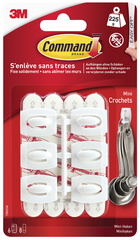 3M Command Mini-crochet,  plastique, taille: S, blanc