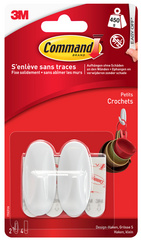 3M Command Crochet design, plastique, taille: M, blanc