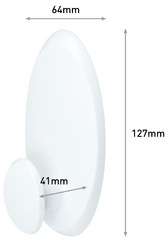 3M Command Crochet pour vêtement, plastique taille XL blanc