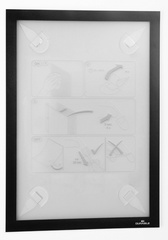 DURABLE Cadre magnétique DURAFRAME WALLPAPER, A4, noir