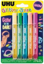 UHU Colle à paillettes Glitter Glue "GLOW IN THE DARK"