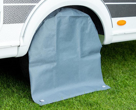 cartrend Housse de protection de roue, en polyester, gris