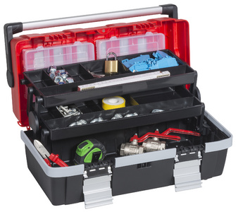 allit Boîte à outils McPlus Alu >C< 18, PP, rouge/noir