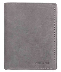 PRIDE&SOUL Portefeuille RFID, format portrait, cuir, gris