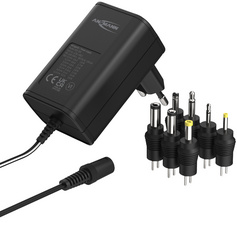 ANSMANN Bloc secteur universel APS 600, 7,2 W / 3-12 V, noir