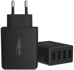 ANSMANN Chargeur USB Home Charger HC430, 4x port USB, blanc