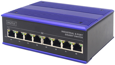 DIGITUS Commutateur industriel Gigabit, 8 ports, Unmanaged