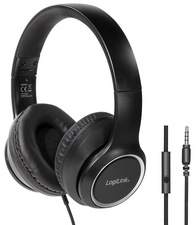 LogiLink Casque stéréo High Quality, avec micro, noir