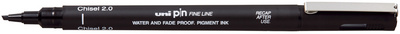 uni-ball Feutre technique PIN Chisel 3.0, noir