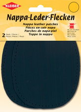 KLEIBER Patch en cuir nappa, 125 x 100 mm, gris foncé