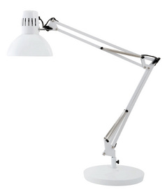 ALBA Lampe de bureau LED "ARCHI", pince/socle, blanc