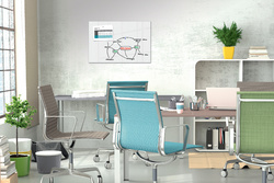 Be!Board Tableau magnétique en verre (L)900x(H)600 mm, gris