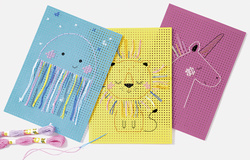 folia Carton à broder "Animals", 175 x 245 mm, multicolore
