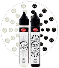 ViVA DECOR Stylo à perle Zen Pen "Yin & Yang", set de 2