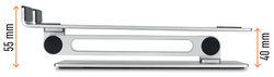 DURABLE Support pour ordinateur portable RISE, argent