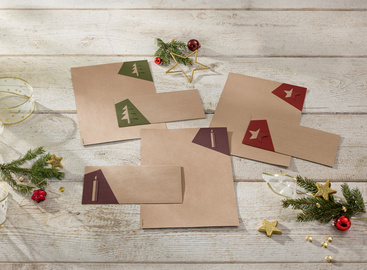 sigel Set de papier à motif de Noël "Cut-out style", A4