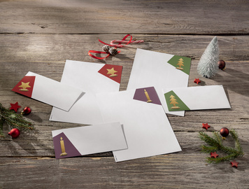 sigel Set de papier motif de Noël "Cut-out style", A4