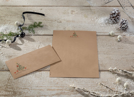 sigel Enveloppe de Noël "Christmas with apples", long