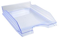 Corbeille à Courrier en Plastique - Bleu Nuit EXACOMPTA Ecotray Office