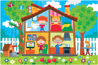 APLI kids Puzzle éducatif "The House",  24 pièces