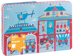 APLI kids Puzzle "Caserne de pompiers", 24 pièces