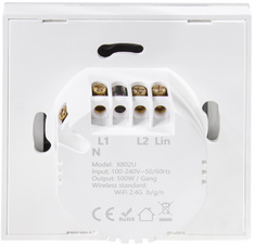 LogiLink Interrupteur mural RGB WiFi Smart, 2 boutons, blanc