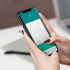 LogiLink Interrupteur mural RGB WiFi Smart, 2 boutons, blanc