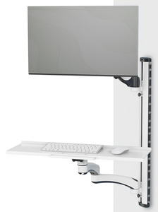 DIGITUS Support pour écran avec porte-clavier/souris, blanc