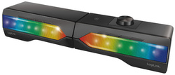 LogiLink Barre de son lumineuse mobile, noir