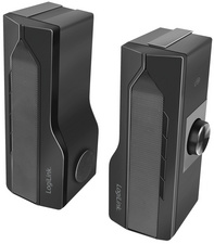 LogiLink Barre de son lumineuse mobile, noir