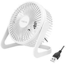 LogiLink Ventilateur de bureau USB, 40 dB, blanc