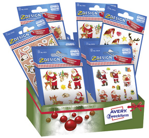 AVERY Zweckform ZDesign Sticker de Noël "Père-Noël"