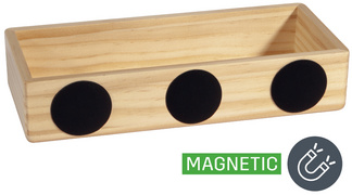 sigel Pot à crayon en bois pour tableau magnétique blanc