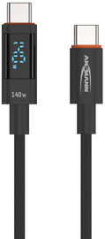 ANSMANN Câble données & charge avec écran, anthracite, 1,2 m
