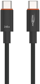 ANSMANN Câble données & charge avec écran, anthracite, 1,2 m