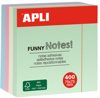 APLI Cube de notes adhésives "FUNNY Notes!", 125 x 75 mm