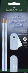 FABER-CASTELL Kit d'écriture GRIP SPARKLE, bleu ciel