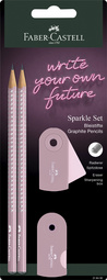 FABER-CASTELL Kit d'écriture GRIP SPARKLE, rose
