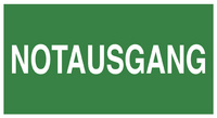EXACOMPTA Hinweisschild "Notausgang", grün/weiß
