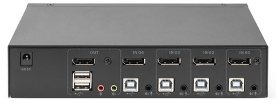 DIGITUS Switch KVM, 4x1, noir