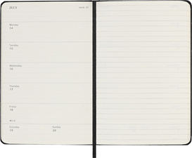 MOLESKINE Agenda de poche 2025/2026, 18 mois, P/A6, noir