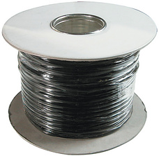 DIGITUS Câble téléphonique, 100 m, 6 fils, plat, noir