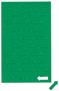 MAUL Symbole magnétique flèche, 20 x 10 mm, vert