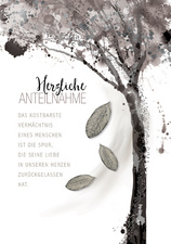CACTUS Trauerkarte "Baum mit Blätter"