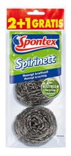 Spontex Spirale à récurer en inox Spirinett, 2+1 GRATUIT