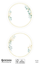 ZDesign HOME Étiquette, cadre ornementé, rond